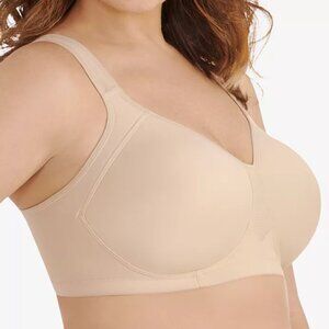 NWT Vanity Fair Full-Figure Wireless Sports Bra 71500 Neutral Nude 38DD